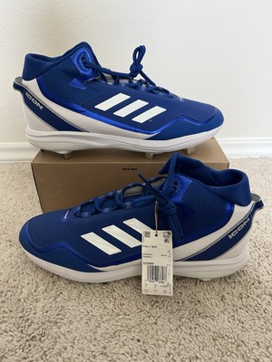 Adidas Icon 7 Mid Metal Baseball Cleats S23889 Men s Size 13.5 Blue/White