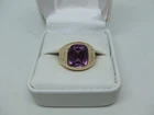 10k yellow gold purple sapphire ring size 7