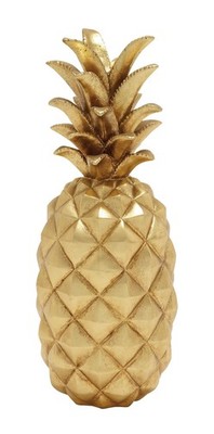 Deco 79 Pineapple Figurine 7'' x 7'' x 18'' Gold