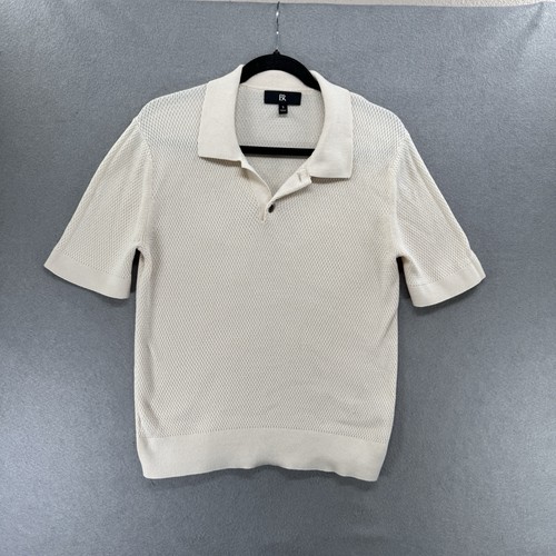 Polo Banana Republic uomo taglia S panna cotone maglione maglia manica corta