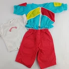 1983 Cabbage Patch Kid 3 piece Outfit Red Pinstripe Pants Windbreaker  & T-shirt