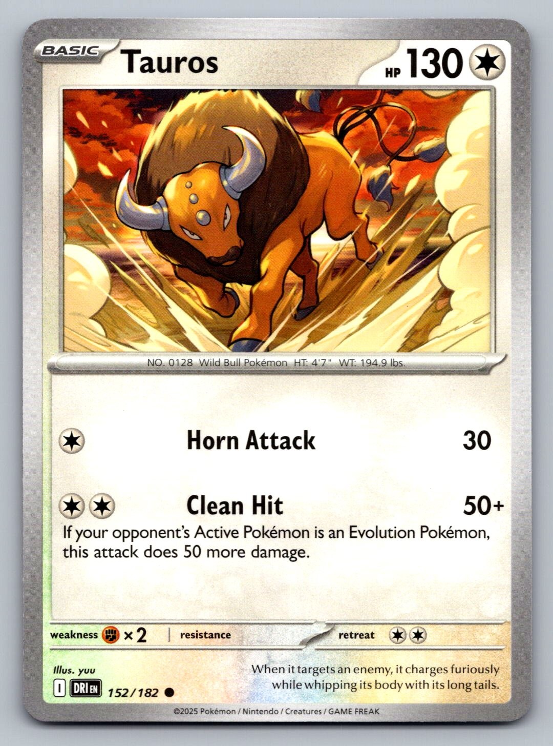 Pokemon TCG SV10: Destined Rivals Tauros 152/182