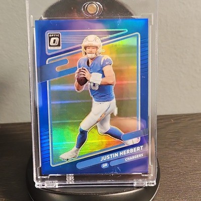 Panini 2021 Donruss Optic Justin Herbert Blue Prizm #47 045/179 Chargers