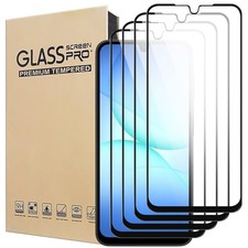 For Samsung Galaxy A17 5G Full Coverage Tempered Glass Screen Protector 4 Pack 