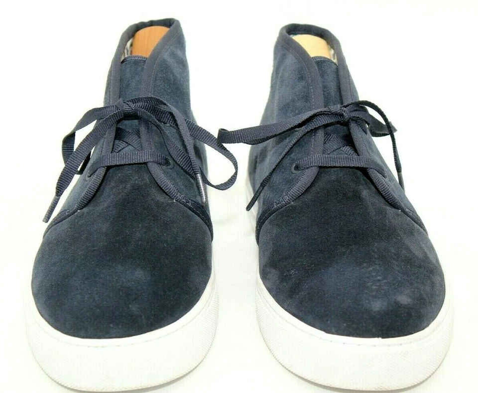 TORY BURCH IGGY AZUL GAMUZA CUERO CHUKKA BOTINES ZAPATILLAS ALTAS MUJER 10M Foto 2 de 4