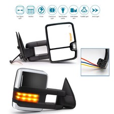 Tow Mirrors Power Heat Fit 1999 2000 2001 Chevy Silverado 1500 2500 Lhrh Chrome Tow Mirrors Power Heat Fit 1999 2000 2001 Chevy Silverado 1500 2500 Lhrh Chrome