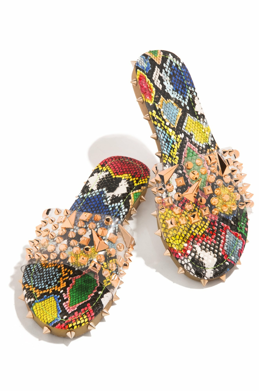 cape robbin studded slides