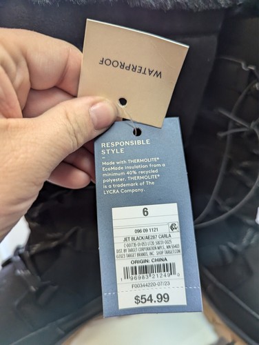 Thermolite - Ecomade - Botas para mujer - Botas con cordones de piel sintética - Talla 6 - Imagen 9 de 14