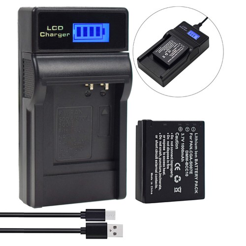 2x BATTERY +Micro Charger For Panasonic Lumix DMC-TZ1 DMC-TZ2 DMC-TZ3 DMC-TZ4 - Picture 6 of 11