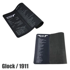 Universal Gun Cleaning Mat Bench Mat Glock 1911 w/ Parts List View Non-Slip