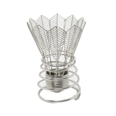 Stainless Steel Pen Cup Badminton Pen Holder Desk Office School Supply