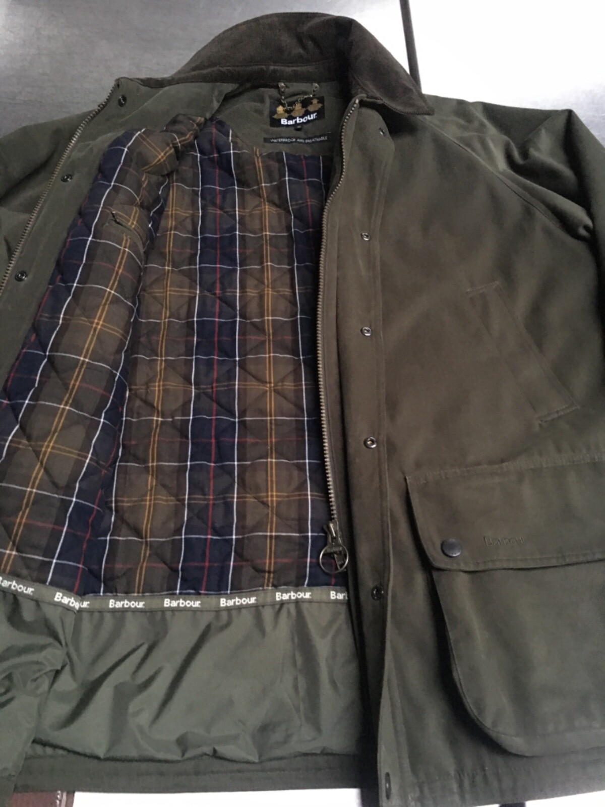 Excellent Barbour Soft Cotton Beaufort XL 56in Waterproof Shooting