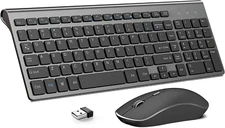 Wireless Keyboard and Mouse, 2.4G Ergonomic and Slim Wireless Computer Keyboard