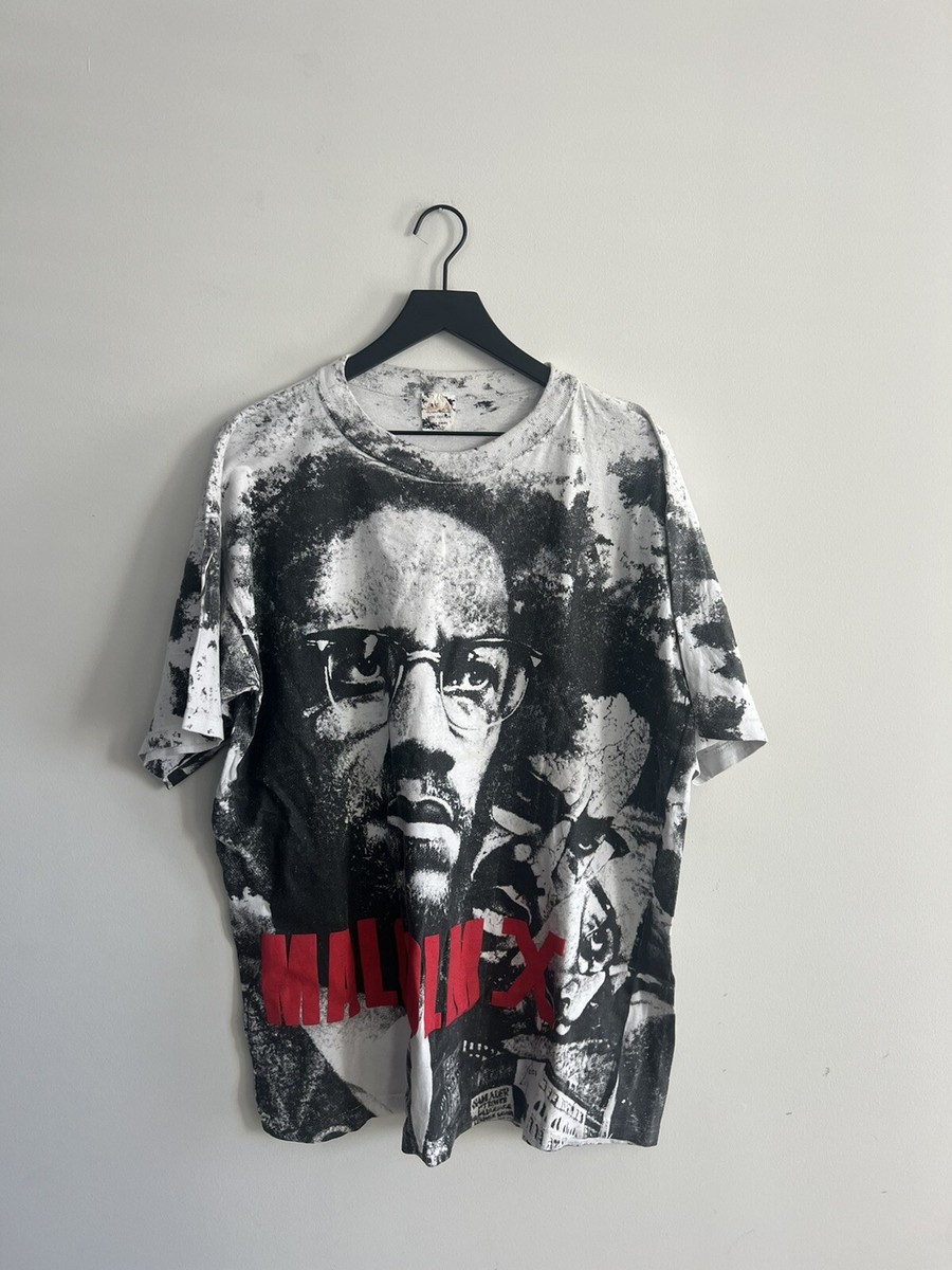 Malcolm X AOP Shirt Vintage 90s Size 2XL Supreme By Any Means