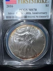 2016 PCGS MS70 Silver Eagle 30th Anniversary First Strike Beautiful Toning!(F13)