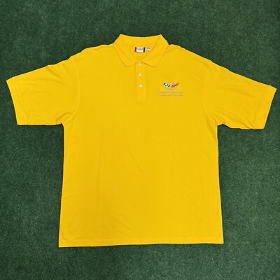 National Corvette Museum Clique Yellow Polo Shirt Men s Size 3XL Brand New NWOT