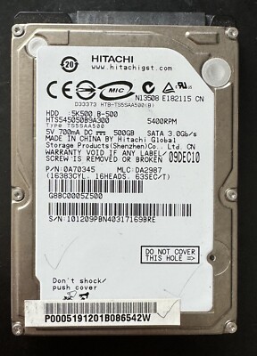 Hitachi 500GB HDD 2.5