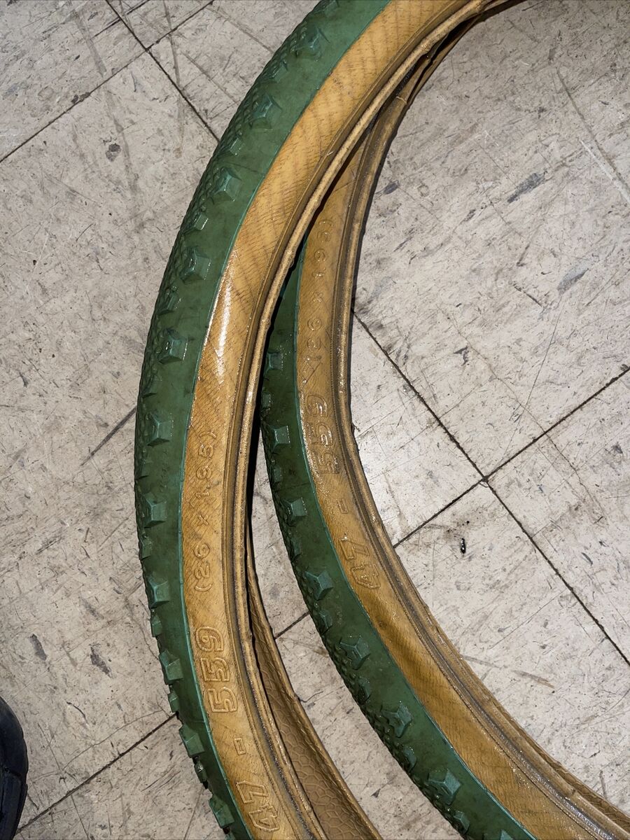 Vintage Michelin Wild Gripper sprint S Tires 26 x 1.95 Green Vintage Michelin Wild Gripper sprint S Tires 26 x 1.95 Green
