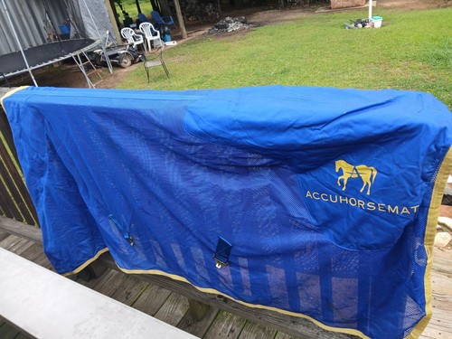 Horse cover ONLY ( Blue)  Acupressure By Accuhorsemat Size Large 40" with straps