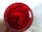 Vintage Fenton deep red hobnail bell, paper clip clapper — photo 5