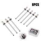 8Pcs Nos Dash Rivets Stainless Steel For Gm Ford Chrysler Amc Vin Door Tag
