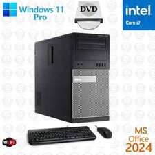 Windows 11 Pro Dell i7 1TB SSD 32GB RAM WiFi Computer Desktop PC Office2024
