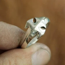 925 Sterling Silver Men's Cross Biker Ring, Sizes 7-15, Handmade, Perfect Gift
