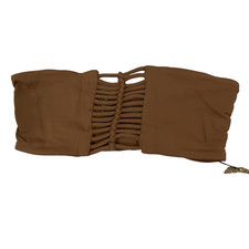 Stone Fox Swim NEW Inez Bikini Top Womans XS Rawhide Brown Bandeau