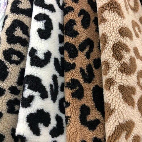 160x50cm Leopard Print Faux Lamb Jacquard Fabric Coats Home Wear DIY Clothing - Bild 6 von 14