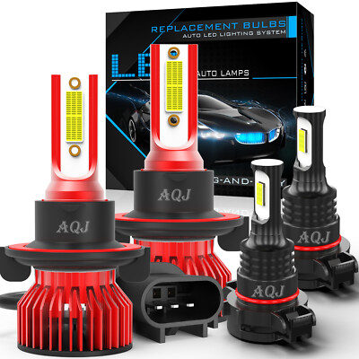 For Jeep Gladiator 2020-2022 Combo LED Headlight+Fog Light Bulbs Kit