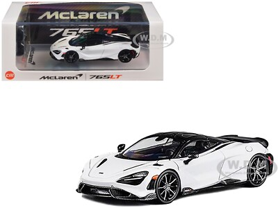 #ad MCLAREN 765LT WHITE W EXTRA WHEELS 1 64 DIECAST MODEL BY CM MODEL CM64 765LT 21 $22.99