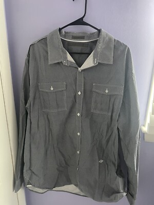 Sean John Dress Shirt Men's Tailored Fit Blue Diamond Long Sleeve Cuff XL |  eBay