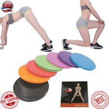 Gym Dual Sided Gliding Discs Fitness Core Sliders Home Abs Exercise Workout Pair