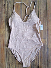 NEW Aerie One Piece Swimsuit Women's Real-Good Nude Pink Full Coverage Straps