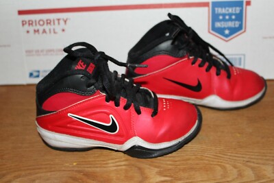 Boys Nike AV Pro 3 High Tops Size 10.5 C Red White Black 525467-600