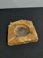 Carved Ashtray Dish Marble Stone 4.5" Polished Four Slots Ash Tray