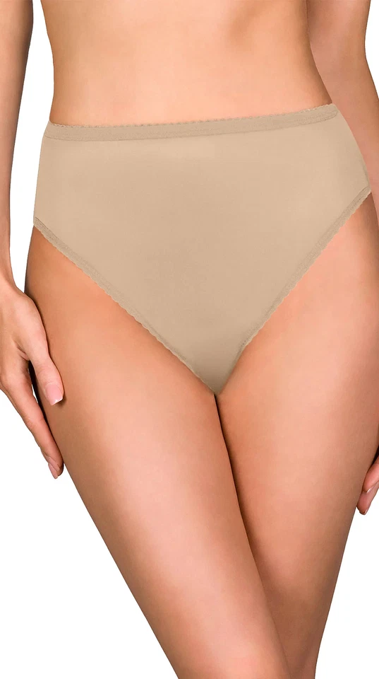 Shadowline Bragas Mujer Corte Alto Calzoncillos Ropa Interior Nylon Suave Sedoso Paquete de 3 Asst Foto 3 de 4