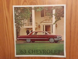 1963 chevrolet large sales brochure - original vintage