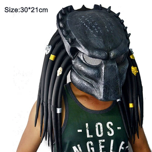 Karneval Fasching Alien Predator Vollgesicht Latex Maske Helm Cosplay Kostüme - Bild 3 von 5