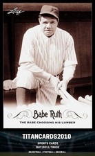 Babe Ruth 2016 Leaf Trading The Babe Choosing his Lumber NY Yankees MLB Baseball