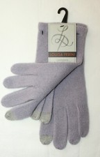 LOUISA PERINI WOMENS 100 CASHMERE GLOVES Lavender Gray OS NWT MSRP 90 Gorgeous