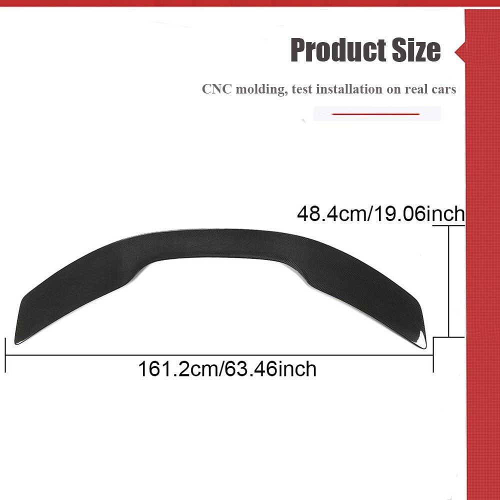 REAL CARBON Rear Trunk Spoiler Sportly Wing For McLaren 540C 570S 570GT 2015-19