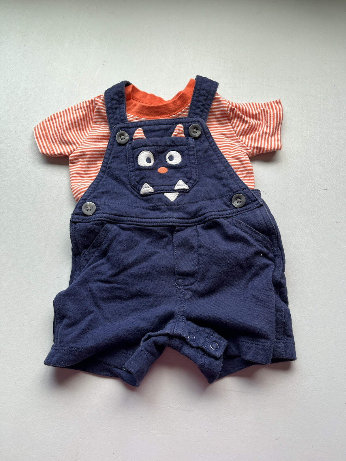 baby boy clothes Size 3 Months Carters Short Sleeve T Shirt & Overalls