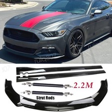 Front Bumper Lip Splitter Spoiler Side Skirts Strut Rods For Ford Mustang Gt