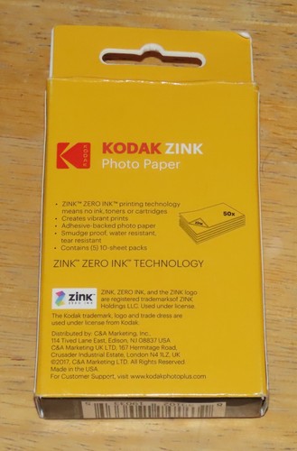 Kodak ZINK Fotopapier 50 Blatt NEU im versiegelten Karton - Bild 2 von 5