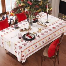 Christmas Rectangle Table Cloth,100 Waterproof Tablecloth,Christmas Decorations