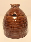 Vintage Frankoma Beehive Honey Pot With Bee Finial Lid #803 1960s KD1131