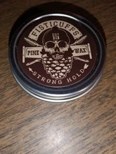 Fisticuffs Pine Scent Strong Hold Mustache Wax 1 Oz. Tin