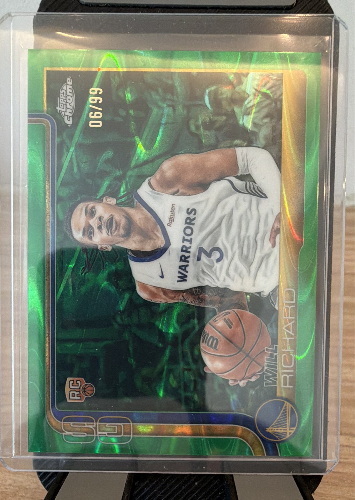 2025-26 Topps Chrome - Will Richard #287 Green RayWave Refractor /99 (RC)