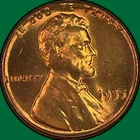 1955 Poor Man's Double Die Lincoln Wheat Cent Brilliant Uncirculated BU #42250